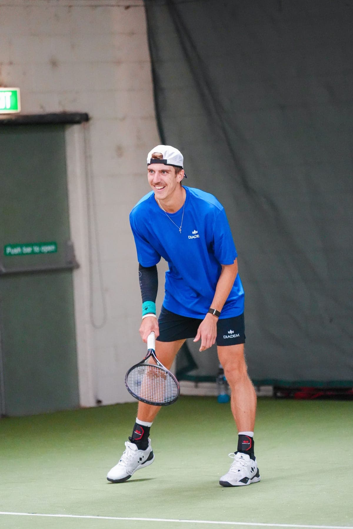 Anton Shepp smiling, ready to receive