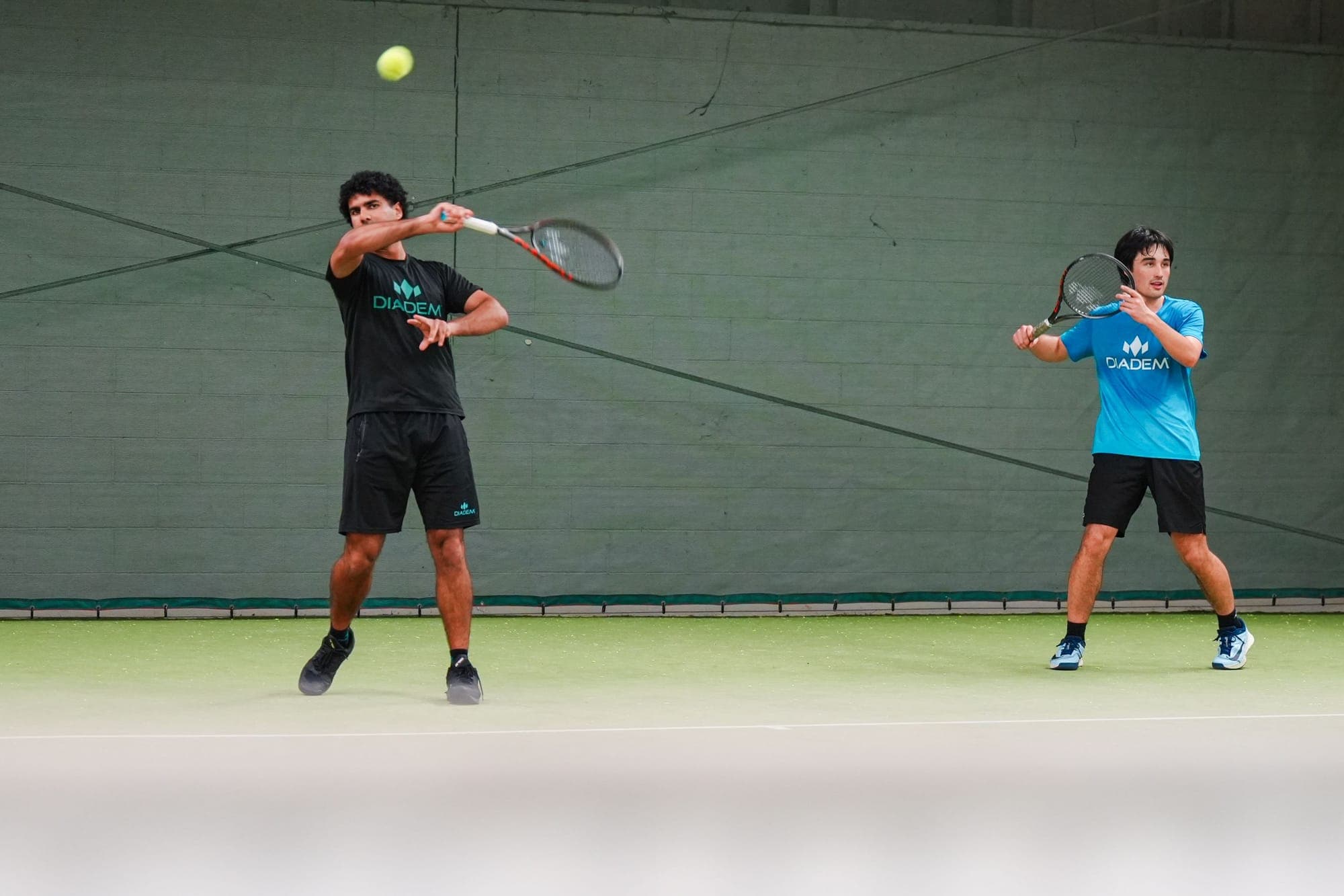 Two Diadem hitting partners rallying