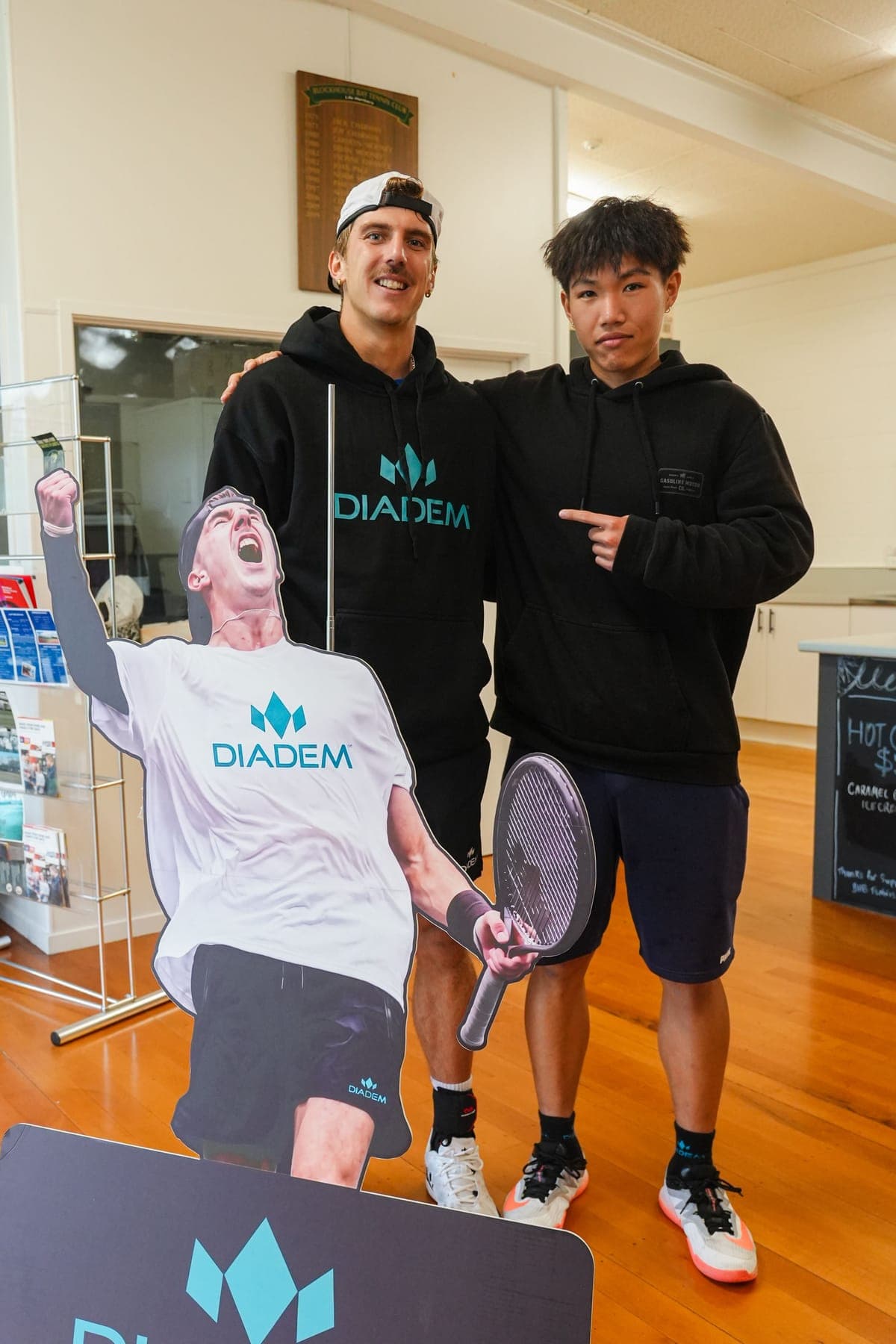 Anton posing with a young fan