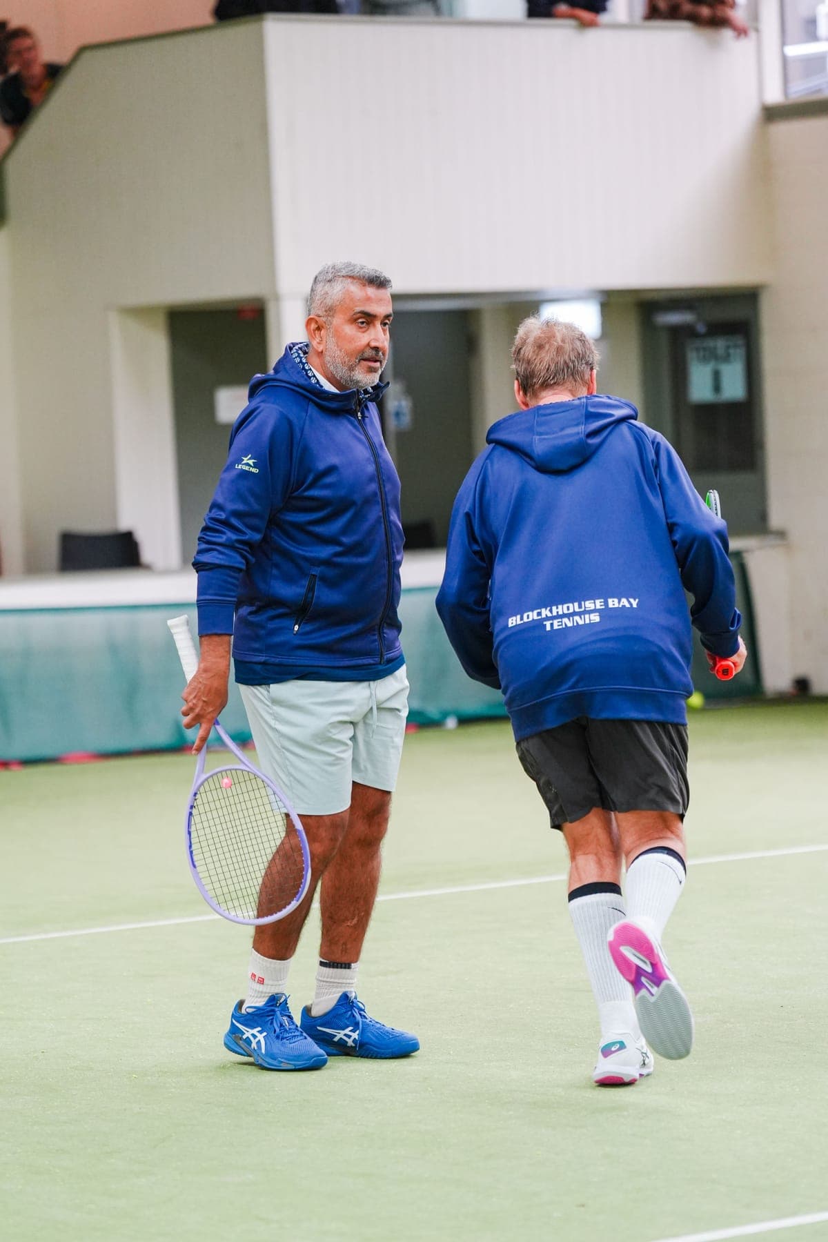 Pranil and John on court between points